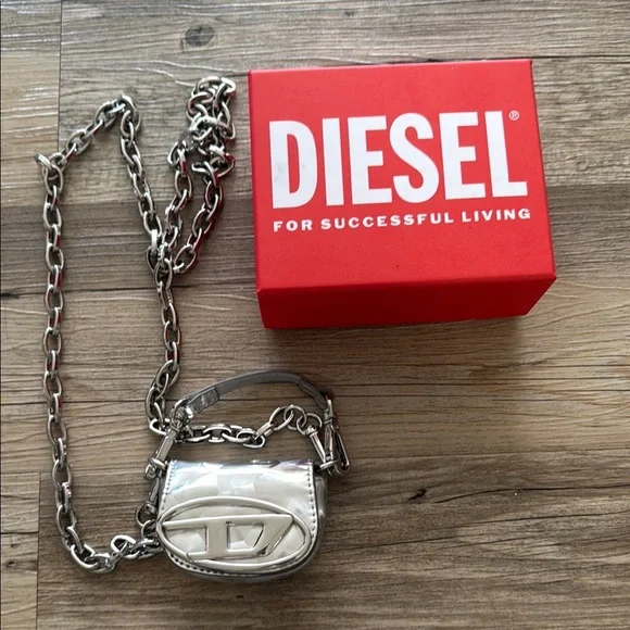 Diesel | Bags | Diesel Silver Mini Bag With Chunky Chain 